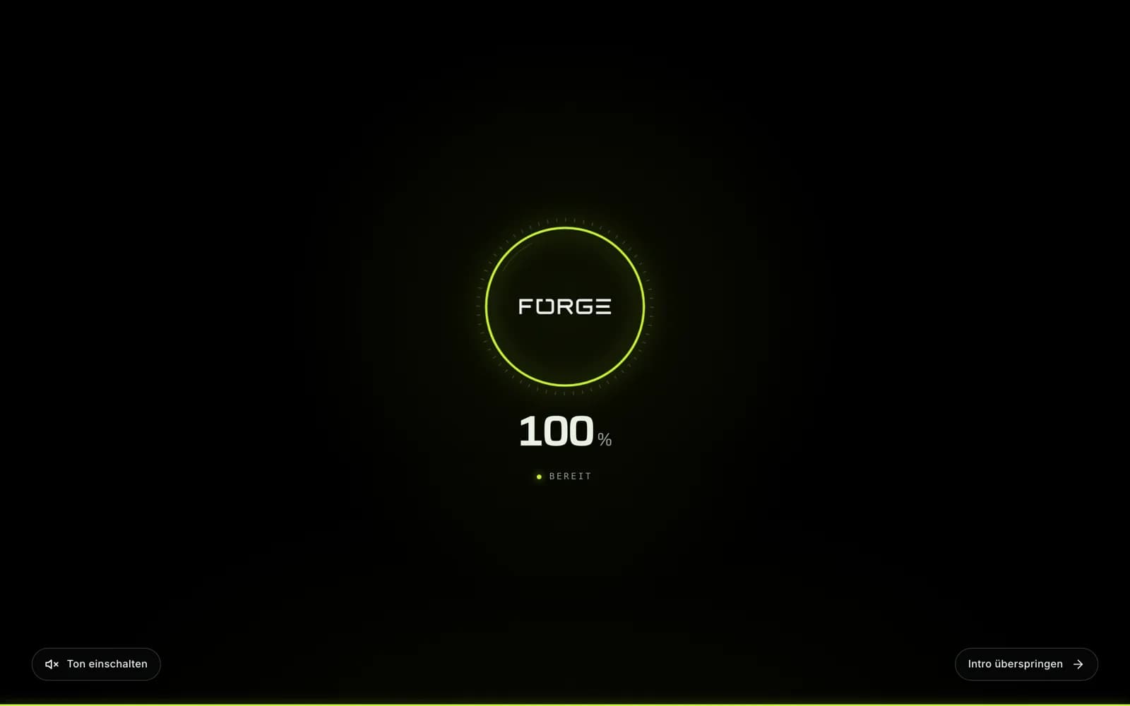 FORGE – Intro, Ladering bei 100 %