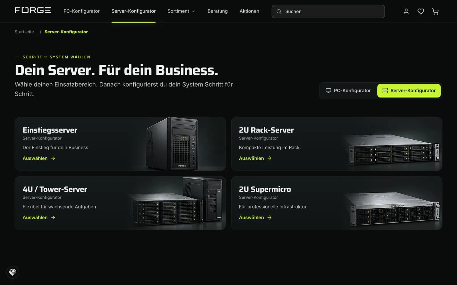 FORGE – Server-Konfigurator